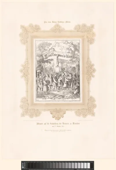 Allegorie auf die Enthüllung der Bavaria zu München am 9 October 1850