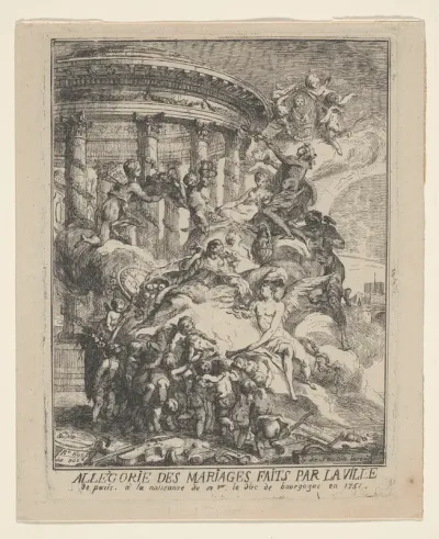 Allegorie des Mariages Faits par la Ville de Paris a la Naissance du Duc de Bourgogne