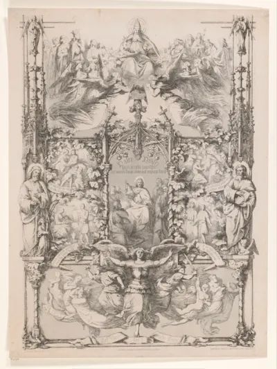 Allegorie met centraal Christus