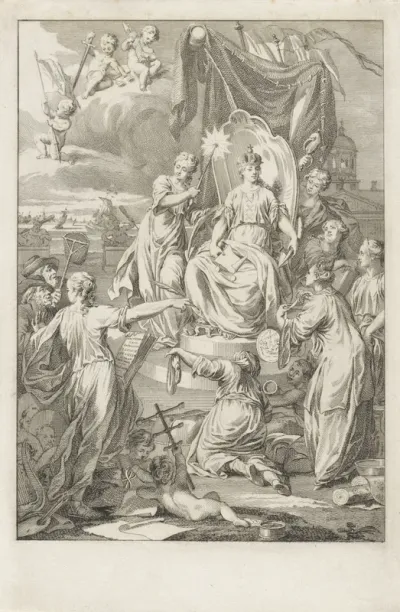 Allegorie met de Amsterdamse stedenmaagd