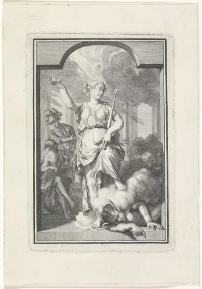 Allegorie met de overwinning op de Domheid