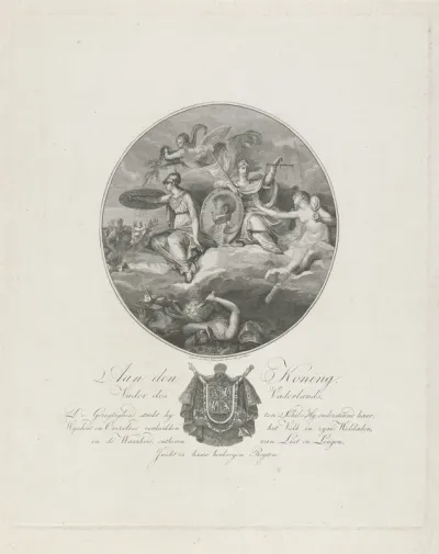 Allegorie met de verheerlijking van Lodewijk Napoleon, koning van Holland