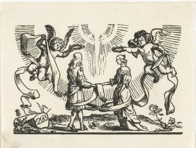 Allegorie met een jonge vrouw en een man