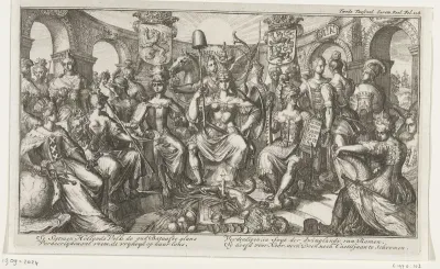 Allegorie met Holland en West-Friesland