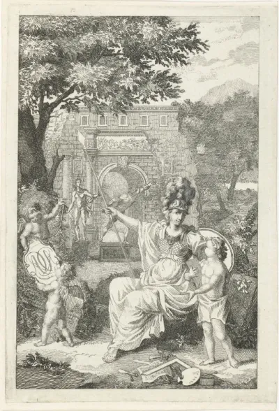 Allegorie met Minerva als patrones van de kunsten