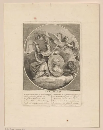 Allegorie met portret van Hendrik Karel Nicolaas van der Noot
