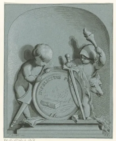 Allegorie met twee putti