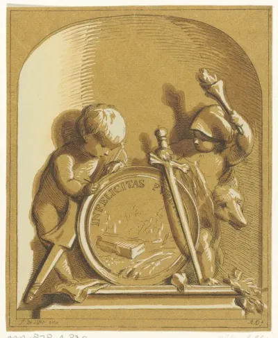 Allegorie met twee putti