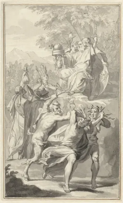 Allegorie met verdrijving van Nijd en Tweedracht