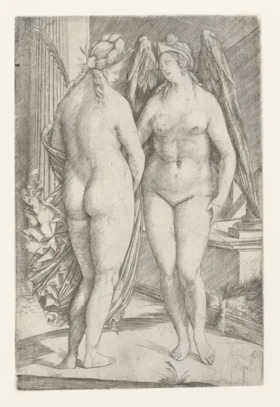 Allegorie met Victoria en Roem