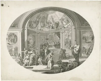 Allegorie met voorstellingen uit de Passie van Christus