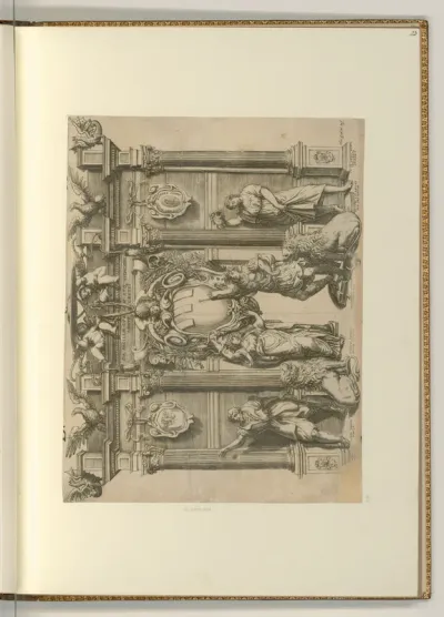Allegorie mit dem Wappen des Kardinals Lodovisio