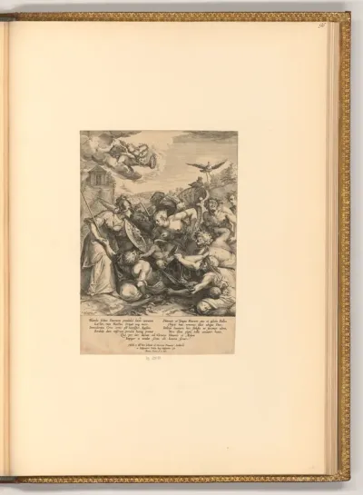 Allegorie mit griechischen Göttern