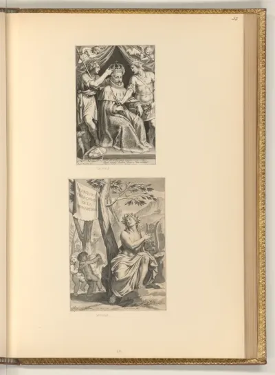 Allegorie mit Krönung; Apollon (Titelblatt)