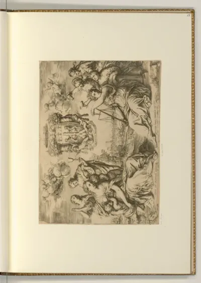 Allegorie mit Personifikationen und dem Wappen eines Kardinals