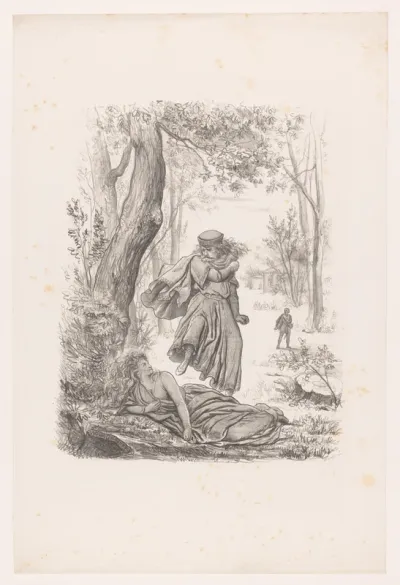 Allegorie naar een gedicht van Petrarca; satire op de dwaasheid der ouderdrom
