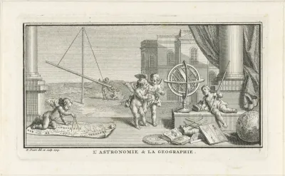 Allegorie op astronomie en geografie