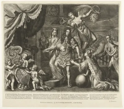 Allegorie op de aanstelling van Willem III als koning van Groot-Brittannië, 1689