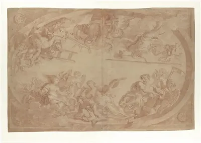 Allegorie op de afscheiding van de kunstenaars uit het Haagse St. Lucasgilde