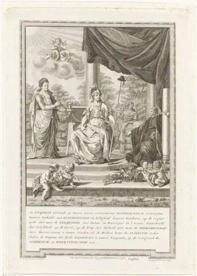 Allegorie op de Alliantie met Frankrijk, 1795
