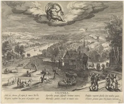 Allegorie op de avond met personificatie van Vesper (de avond)