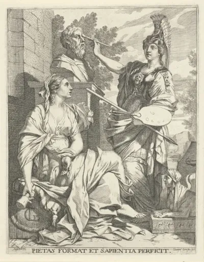 Allegorie op de beeldhouwkunst en schilderkunst