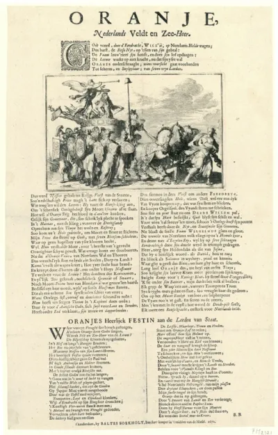 Allegorie op de benoeming van Willem III tot kapitein-generaal, 1672