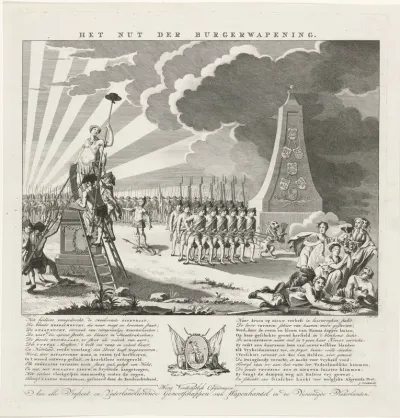 Allegorie op de burgerbewapening, 1785