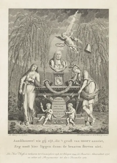 Allegorie op de dood van Hendrik Danielsz. Hooft, 1794