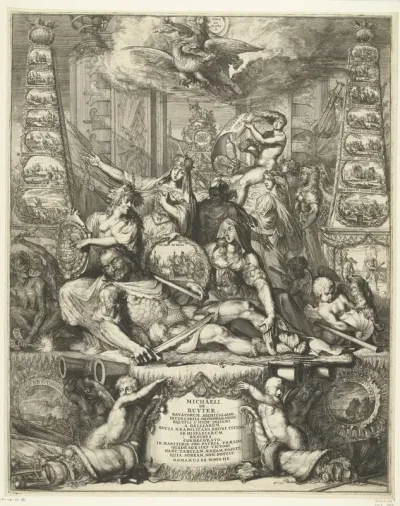 Allegorie op de dood van Michiel Adriaenszoon de Ruyter, 1676