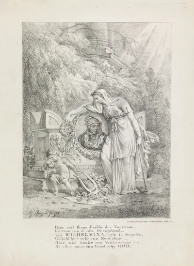 Allegorie op de dood van prinses Wilhelmina van Pruisen, 1820