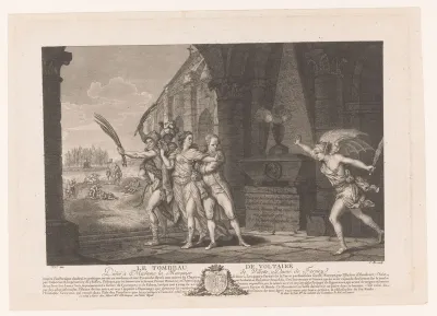 Allegorie op de dood van Voltaire