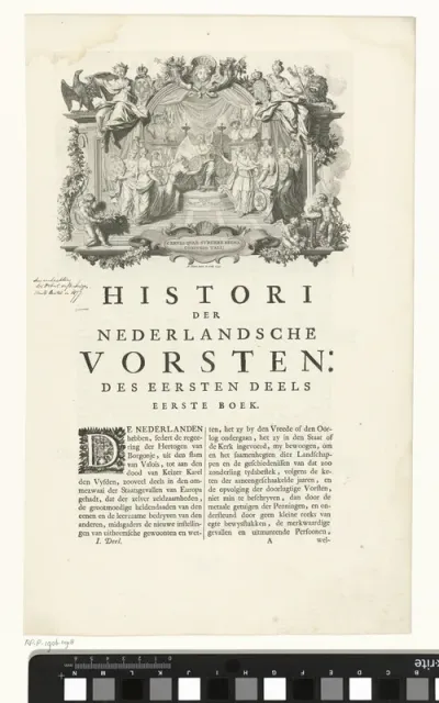 Allegorie op de eenwording van de Nederlandse vorstenhuizen