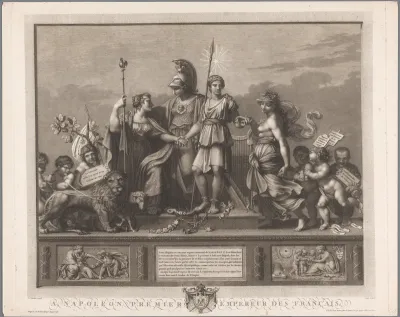 Allegorie op de Franse constitutie en Napoleon