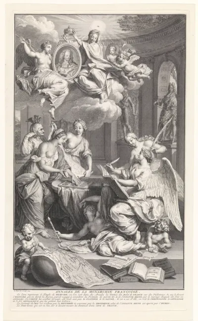 Allegorie op de geschiedenis van de Franse monarchie