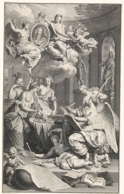 Allegorie op de geschiedenis van de Franse monarchie