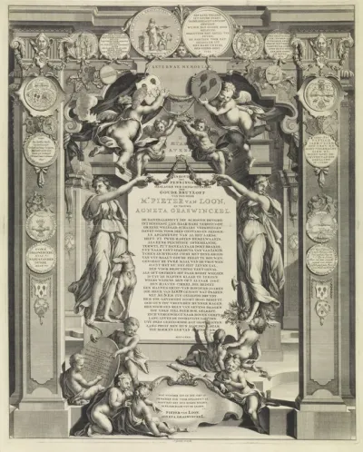 Allegorie op de gouden bruiloft van Pieter van Loon en Agneta Graswinckel