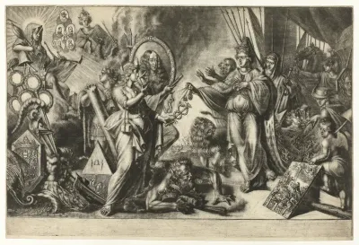 Allegorie op de komst van de Prins van Oranje naar Engeland, 1688
