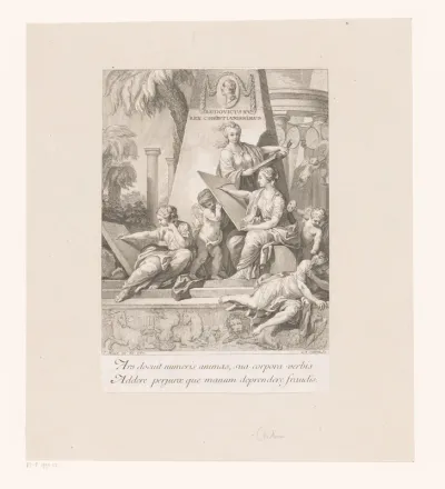 Allegorie op de kunsten onder Lodewijk XV