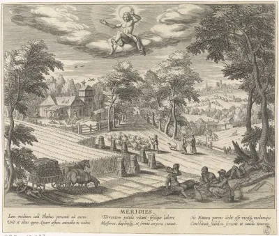 Allegorie op de middag met personificatie van Meridiës (de middag)