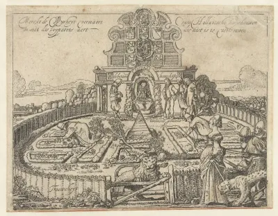 Allegorie op de onbetrouwbaarheid van Spanje en de vrijheid en welstand van de Zeven Provinciën: de Hollandse Tuin