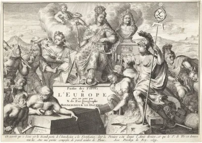 Allegorie op de overwinningen van het Franse leger in Europa