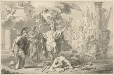 Allegorie op de overwinningen van prins Eugenius van Savoye, 1719