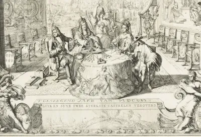Allegorie op de politieke situatie in 1702