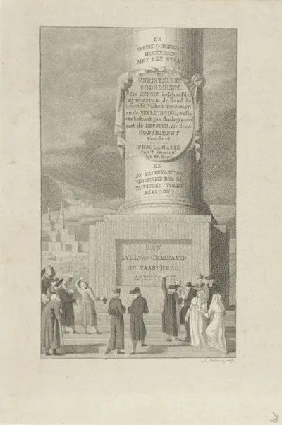 Allegorie op de proclamatie van de Franse Republiek, 18 april 1802