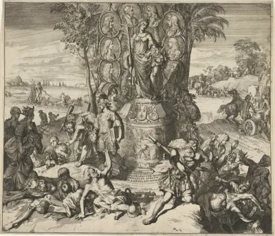 Allegorie op de ratificatie van de Vrede van Nijmegen, 1678