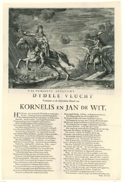 Allegorie op de rechtvaardige dood van de gebroeders De Witt, 1672