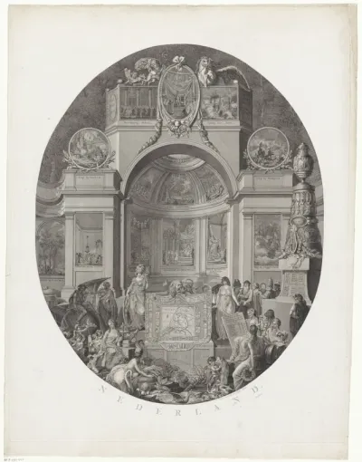 Allegorie op de roemrijke geschiedenis van Nederland