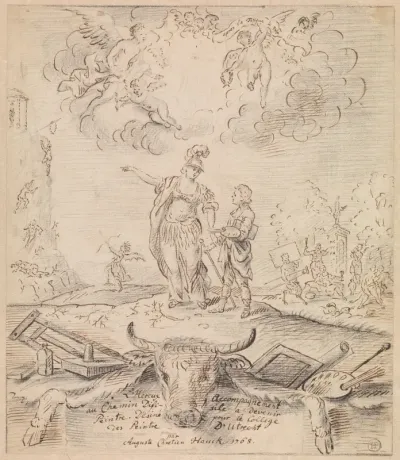 Allegorie op de schildersopleiding