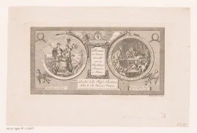 Allegorie op de verbinding tussen de Franse en de Bataafse Republiek